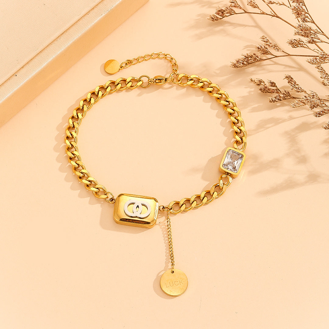 Shopifi™ Radiant Mystique Gold Link Bracelet