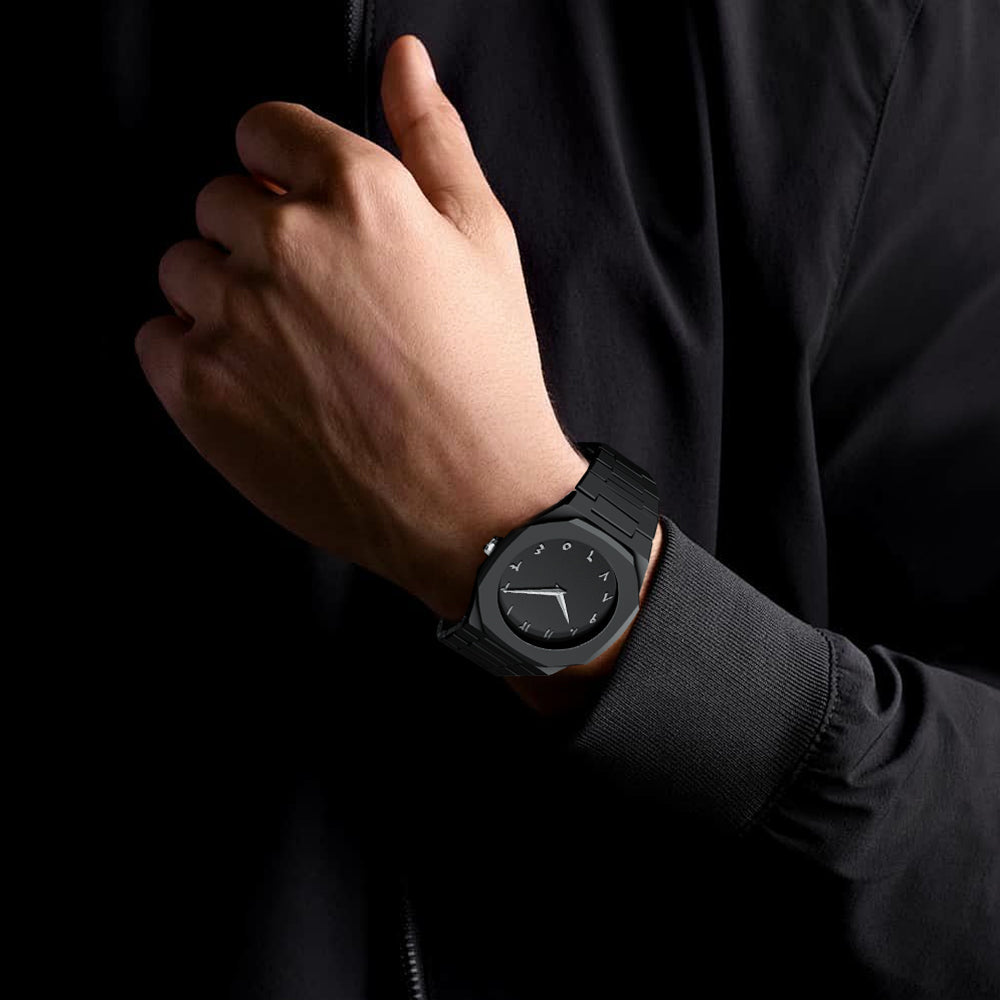 Arabic Numeral Black Matte Watch