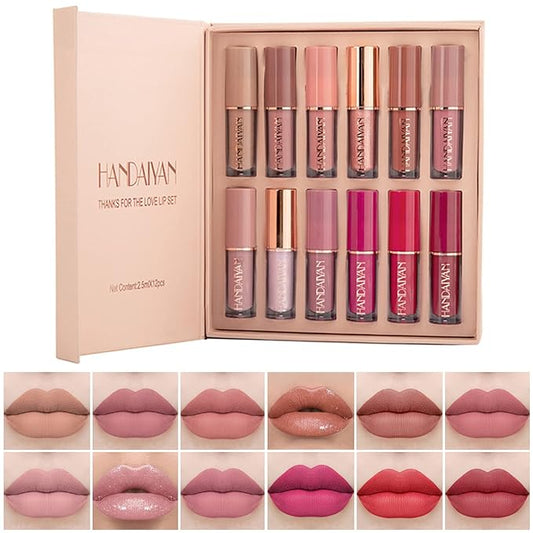Shopifi™ Handaiyan 12 Pcs Velvet Matte Liquid Lipstick Set