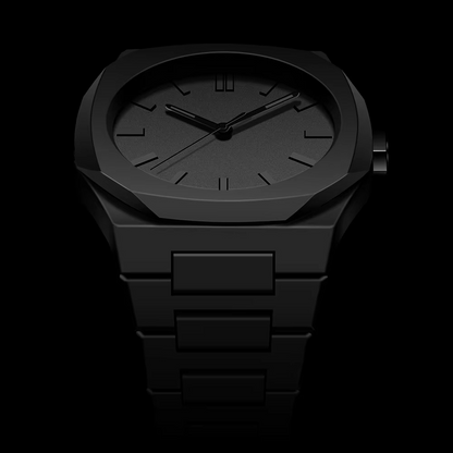 Arabic Numeral Black Matte Watch